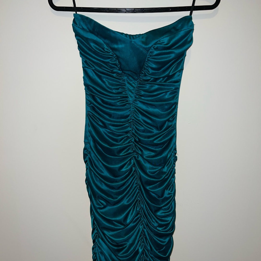 Satin Ruched Dress - Picture 6 of 6